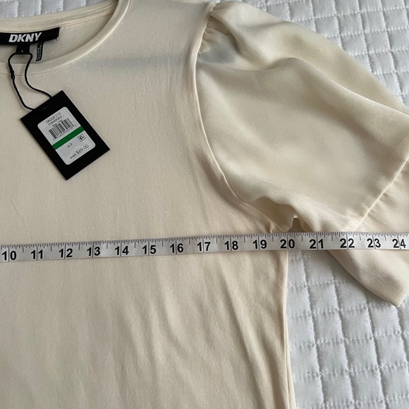 DKNY Elbow Sleeve Knit Top Size Large - Picture 7 of 9